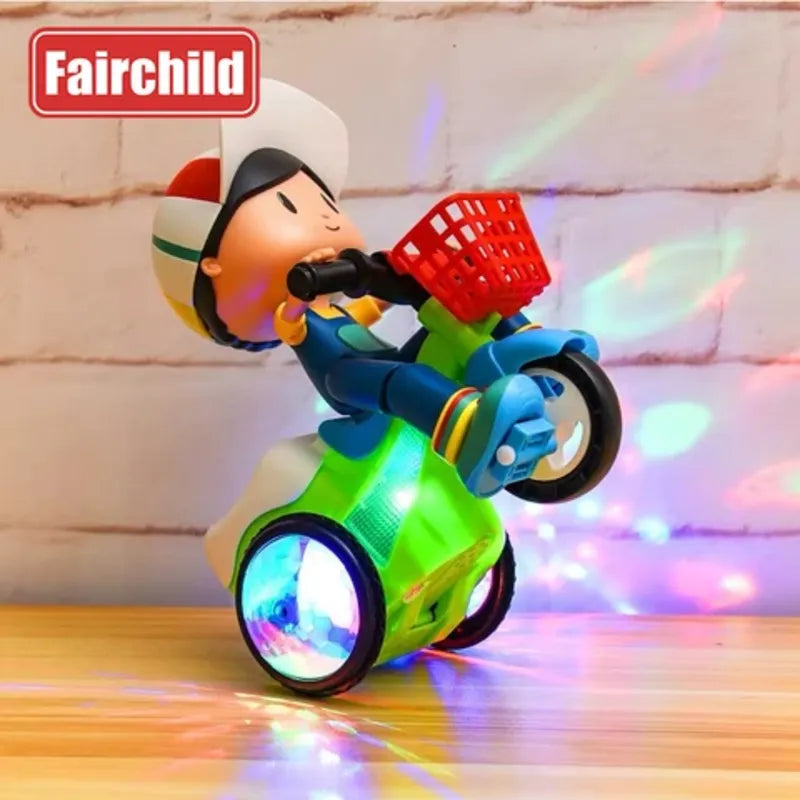 Triciclo Stunt Eléctrico Niño y Niña Con Música, Luces y Giros Locos