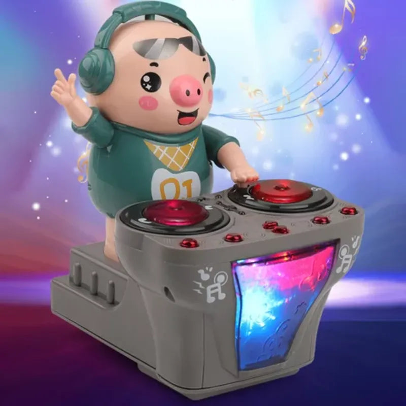 Cerdito Dj con Luces Movimiento y Musica