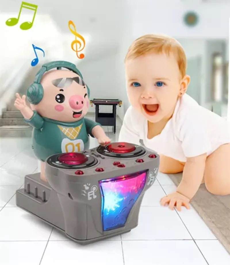 Cerdito Dj con Luces Movimiento y Musica