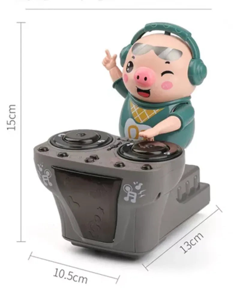 Cerdito Dj con Luces Movimiento y Musica