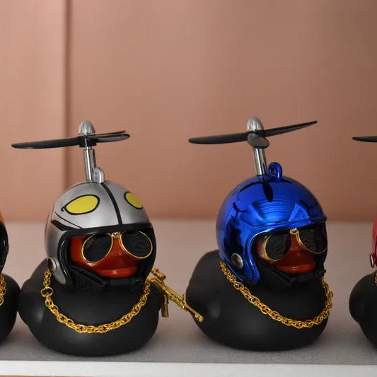 Patos Negros para moto, bicicleta, carros con luz y abrazadera