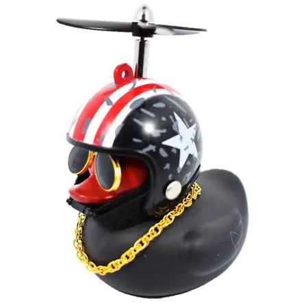 Patos Negros para moto, bicicleta, carros con luz y abrazadera