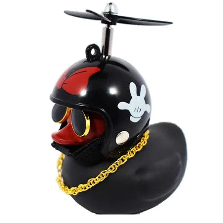 Patos Negros para moto, bicicleta, carros con luz y abrazadera
