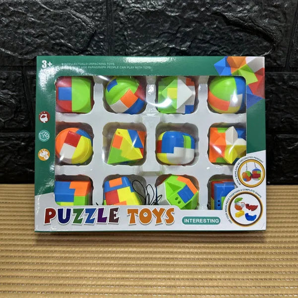 Rompecabezas 3d Plasticos Caja x 12 Puzzle