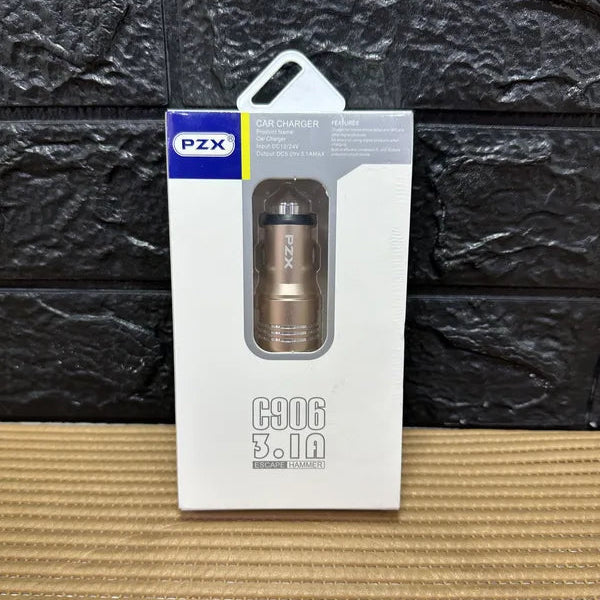 Cargador de Carro PZX P906 con 2 Puertos USB