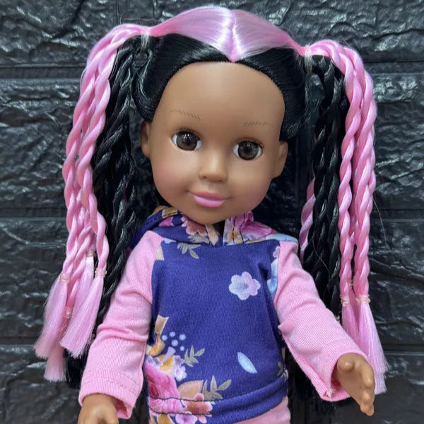 Muñeca Afro con Trenzas -34 cm de Identidad y Estilo