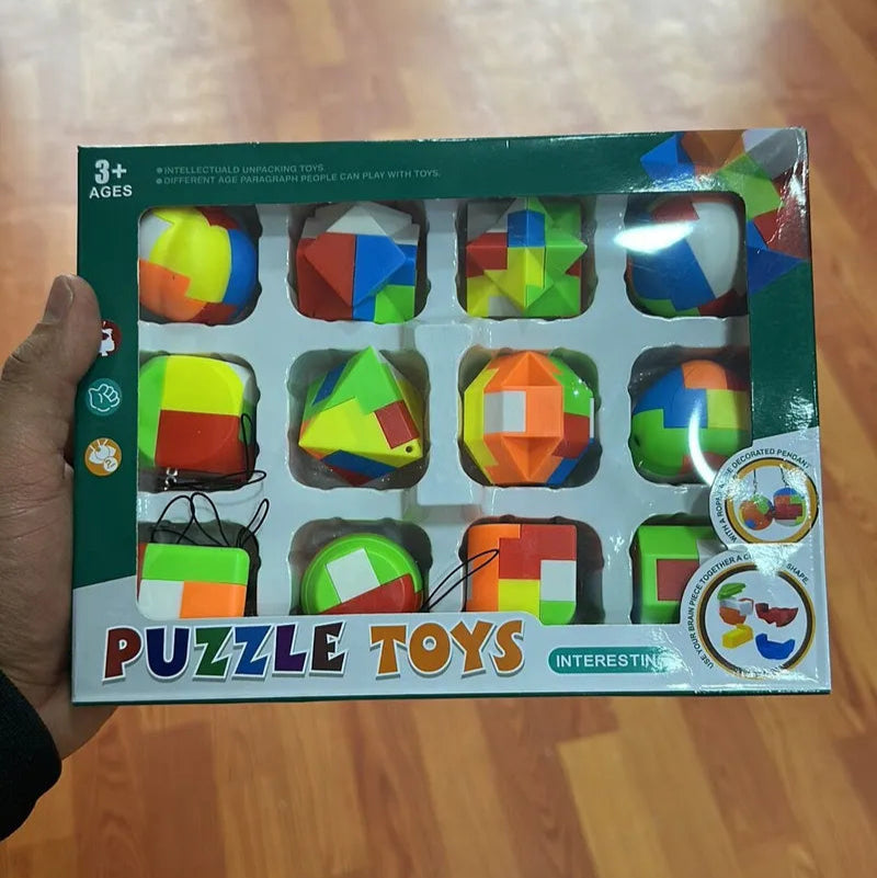 Rompecabezas 3d Plasticos Caja x 12 Puzzle