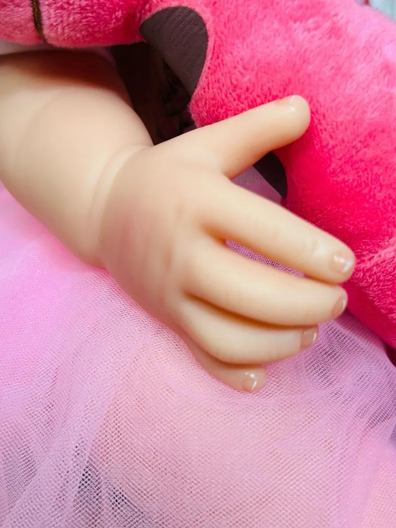 Muñeca Reborn Bebe Realista Vinilo Silicona 55cm