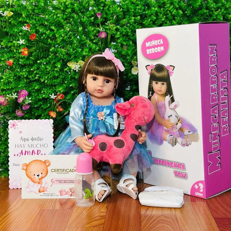Muñeca Reborn Bebe Realista Vinilo Silicona 55cm