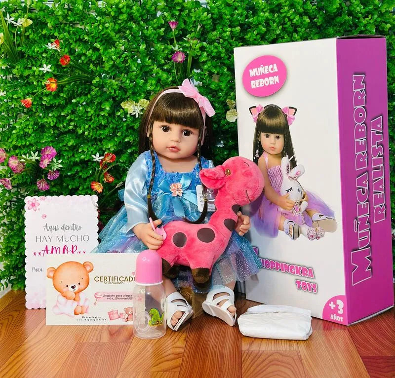 Muñeca Reborn Bebe Realista Vinilo Silicona 55cm