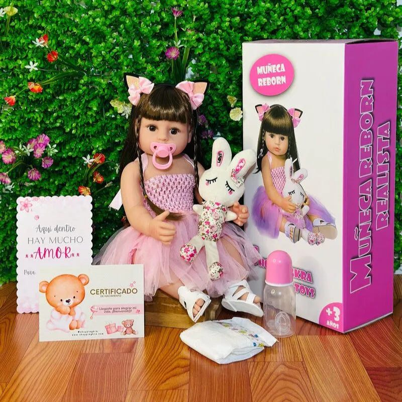 Muñecas Bebe Realista Vinilo de Silicona 55cm
