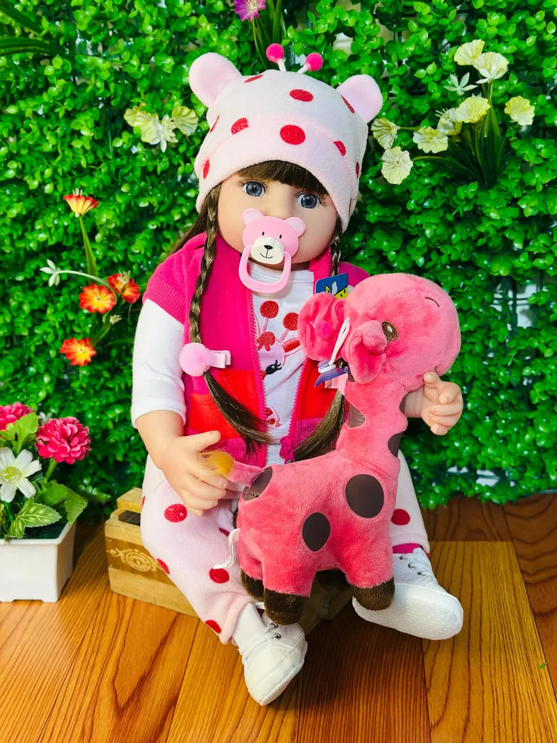 Muñeca Reborn Bebe Realista Vinilo Silicona 55cm