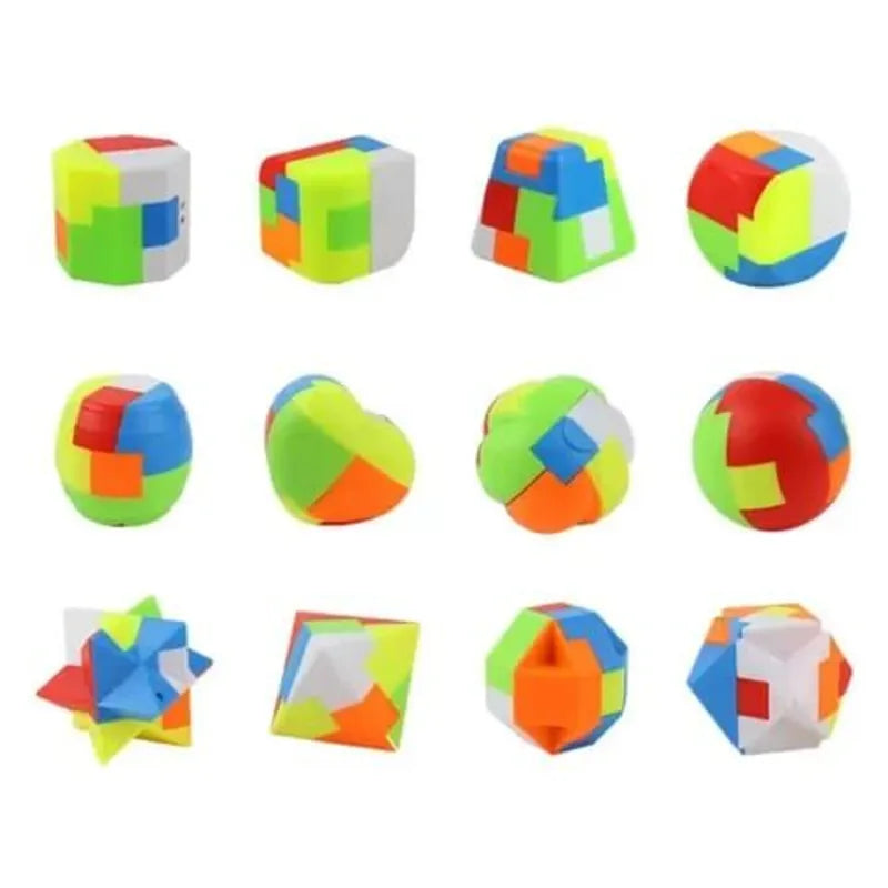 Rompecabezas 3d Plasticos Caja x 12 Puzzle