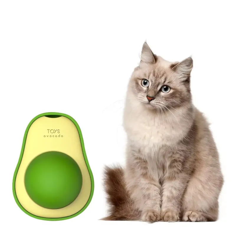 Catnip para Gatos en Forma de Aguacate con Adhesivo – Juguete Interactivo