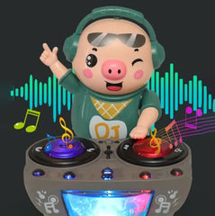 Cerdito Dj con Luces Movimiento y Musica