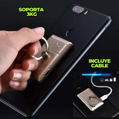 Anillo Soporte para Celular con Encendedor Eléctrico Recargable