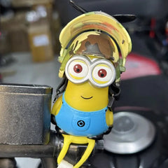 Minion con Casco y luz para Motos Bicicletas carros Decoracion