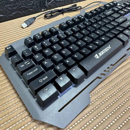 Teclado Gamer Jertech K910 con Luces RGB y Cable USB