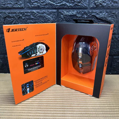 Mouse Gamer Jertech con Luces LED RGB y Diseño Ergonómico