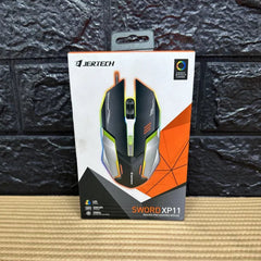 Mouse Gamer Jertech XP11 Sword Blanco USB con Luces LED