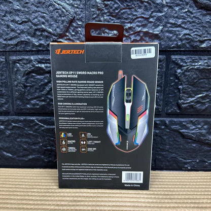 Mouse Gamer Jertech XP11 Sword Blanco USB con Luces LED