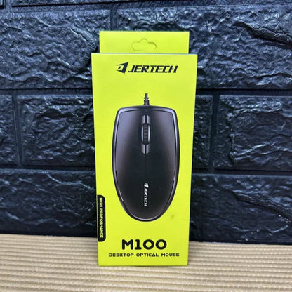 Mouse Jertech M100 con Cable USB – Ergonómico y Resistente