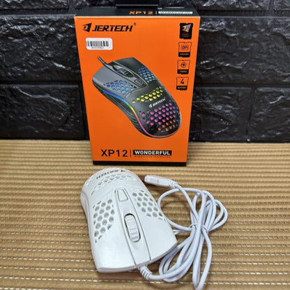 Mouse Gamer Jertech XP12 RGB Diseño Panal Ultraligero
