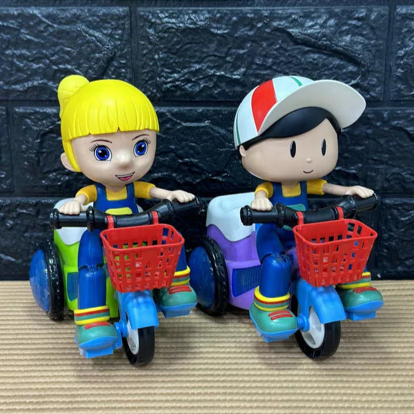 Triciclo Stunt Eléctrico Niño y Niña Con Música, Luces y Giros Locos