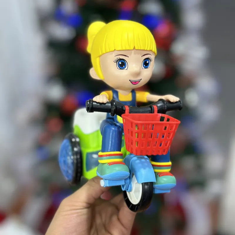 Triciclo Stunt Eléctrico Niño y Niña Con Música, Luces y Giros Locos