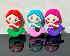 Borradores Kawaii para Lápiz Figuras de Perrito, Gatico, Aguacate y Sirena