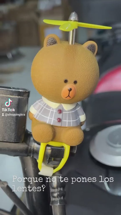 Oso para motos carros bicicletas con gafas abrazadera y luz